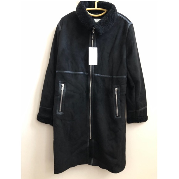 ❤️ LAST size S ZARA LONG FAUX SUEDE COAT - Picture 14 of 14